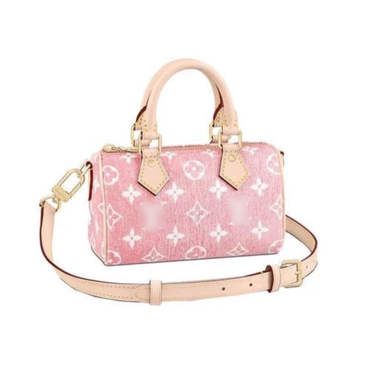 Mini sac Speedy rose en denim LV