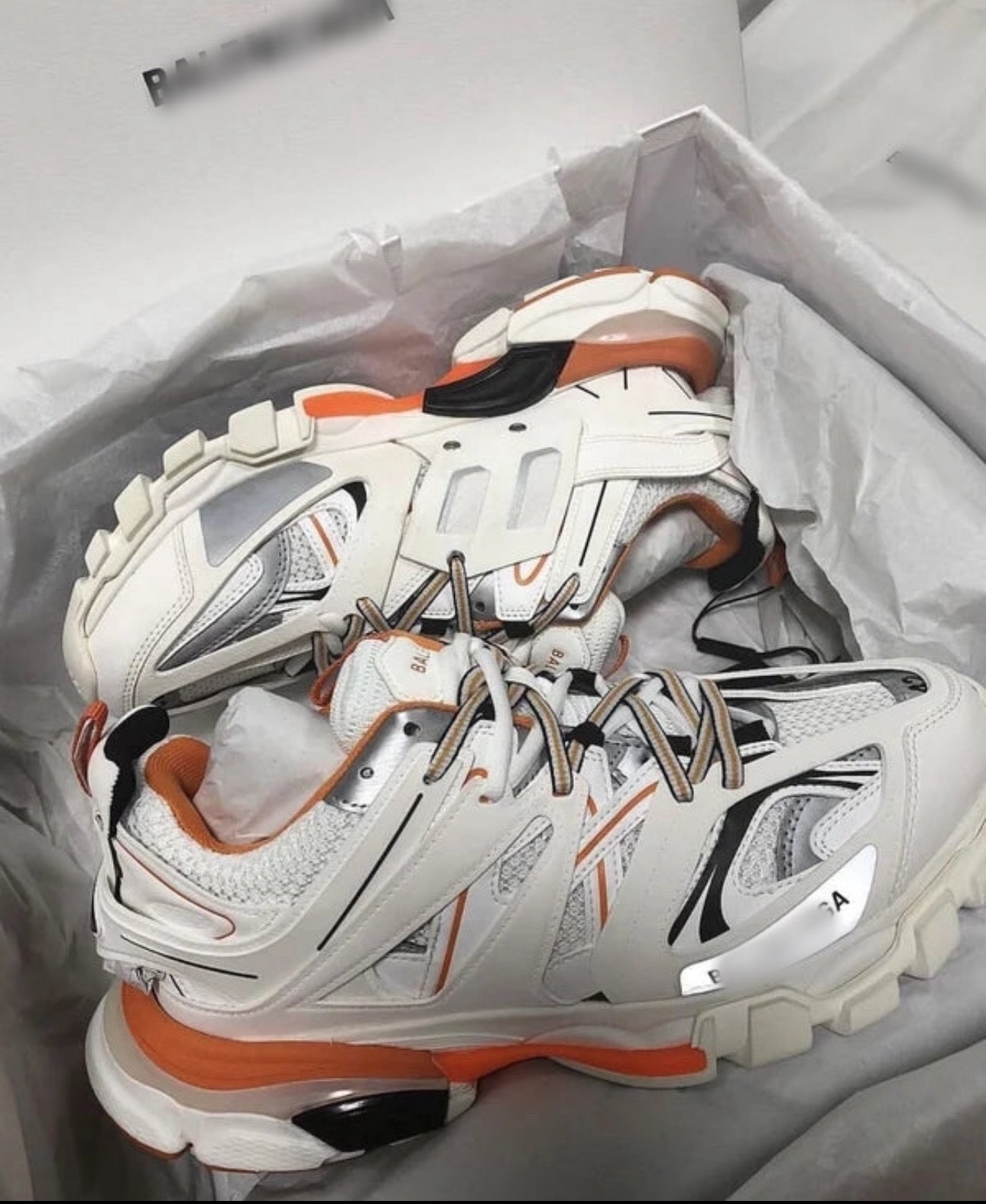 Balenciaga Tracks Orange Blanc