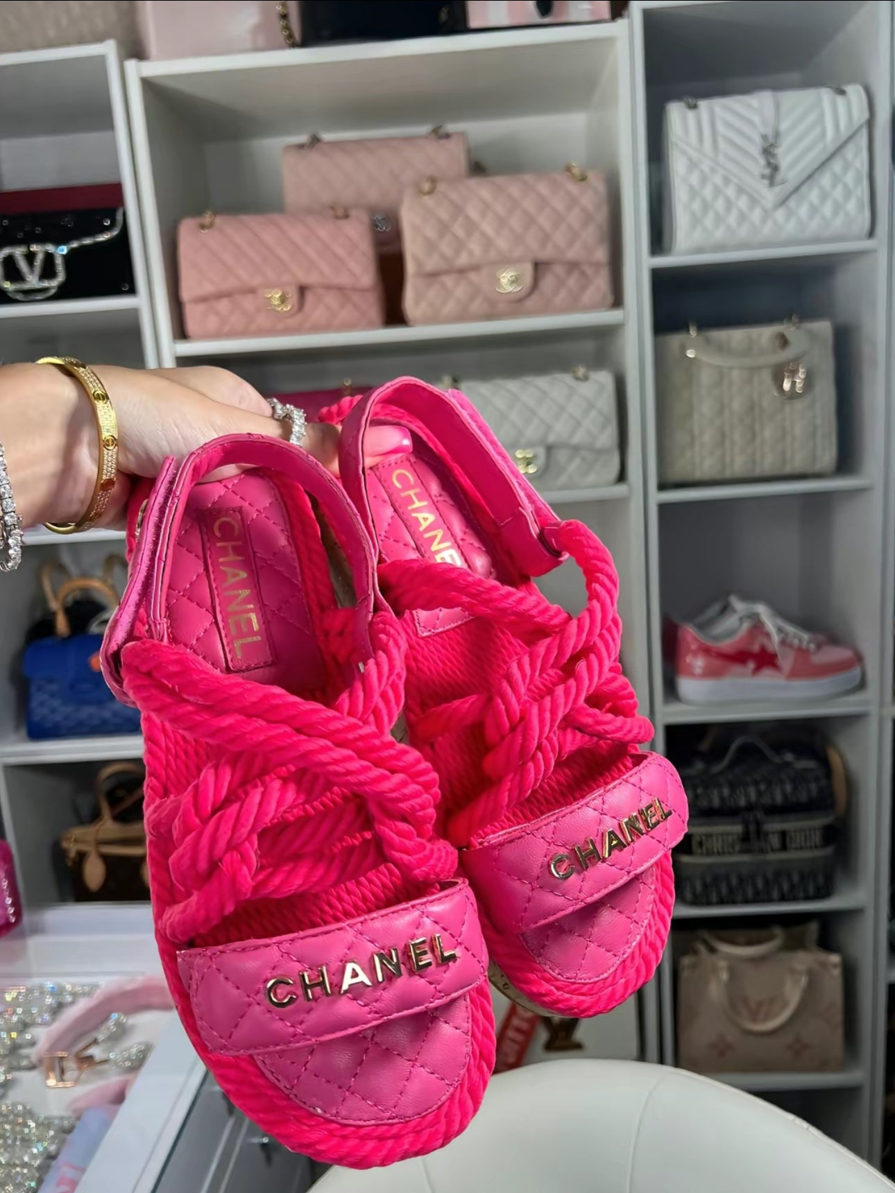 Sandales CC rose fuchsia