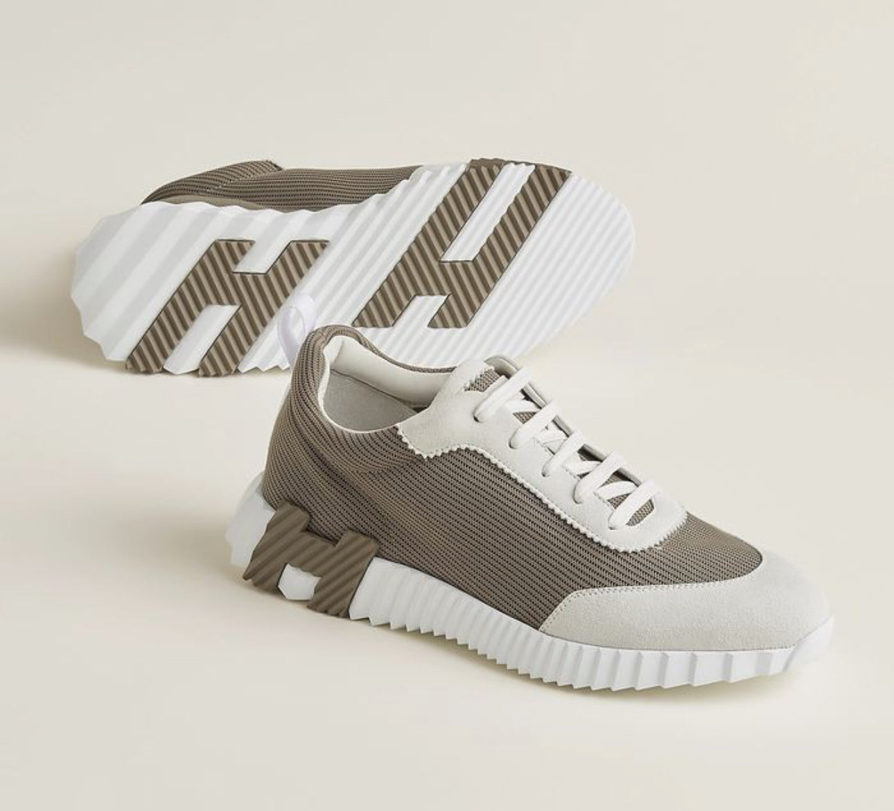 Hermès taupe rebondissant