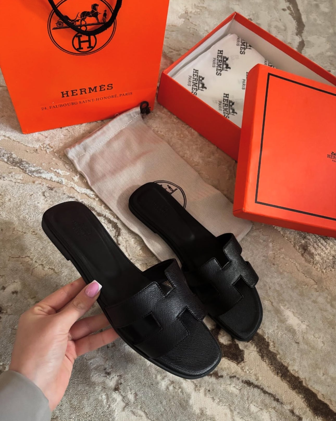 Hermès orange noir