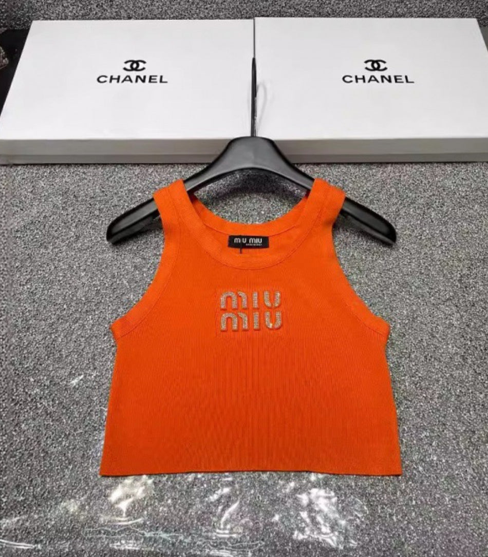 Haut court MIU MIU à lettres argentées