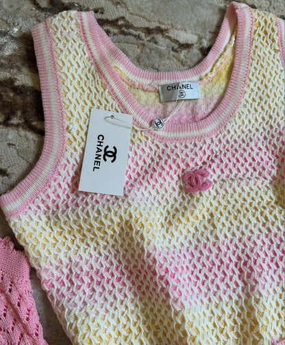 Robe rose et jaune CC