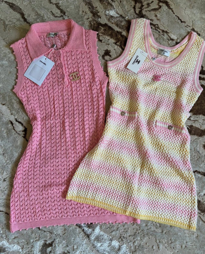 Robe rose et jaune CC