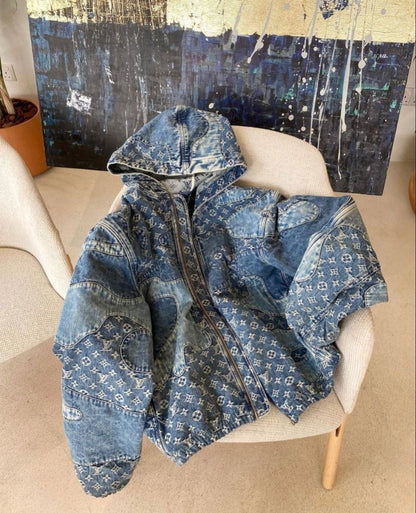 VESTE EN JEAN PATCHWORK LV