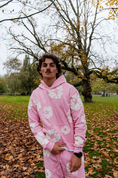 SWEAT À CAPUCHE ROSE DENIM TEARS THE COTTON WREATH