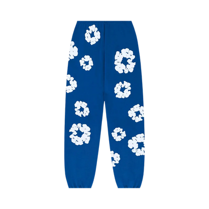 Pantalon de survêtement bleu royal déchiré à la couronne de coton