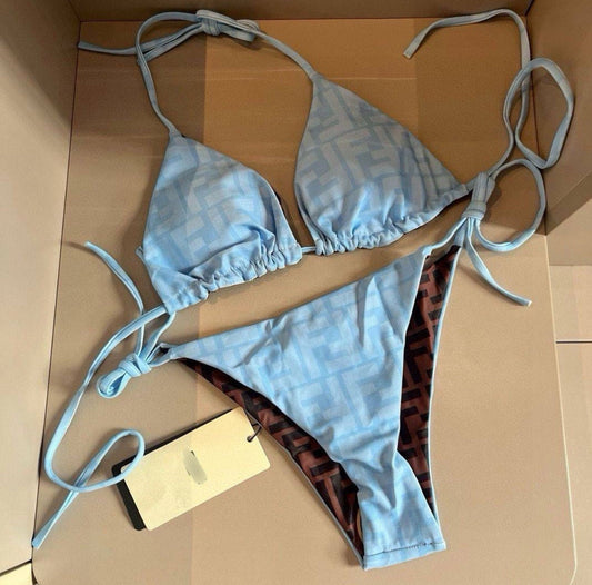 Bikini bleu Fendi