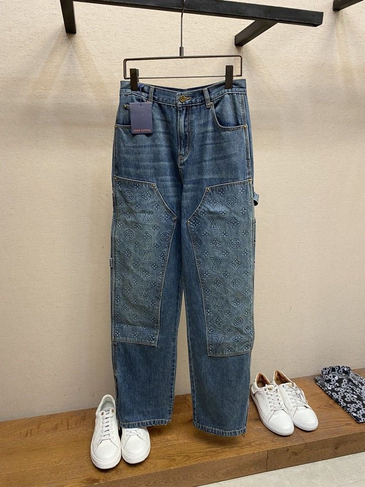 Jean en denim LV Carpenter, délavage foncé