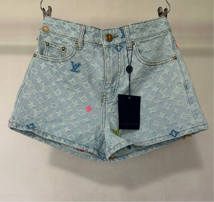 Short en jean monogrammé LV