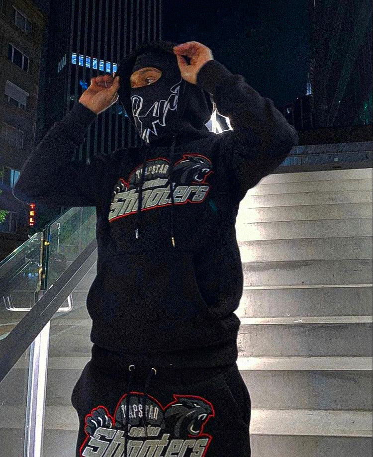 Survêtement noir et rouge London Shooters