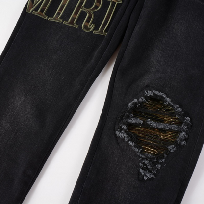 Jean en denim Amr Applique