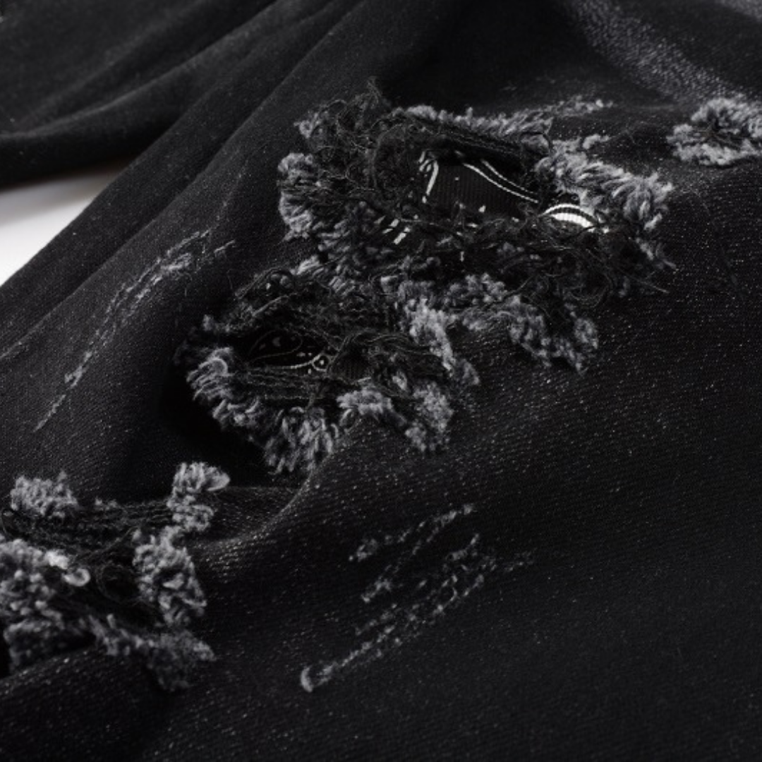 Jean camouflage à bandana noir Amr