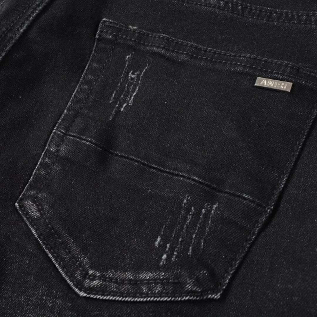 Jean camouflage à bandana noir Amr