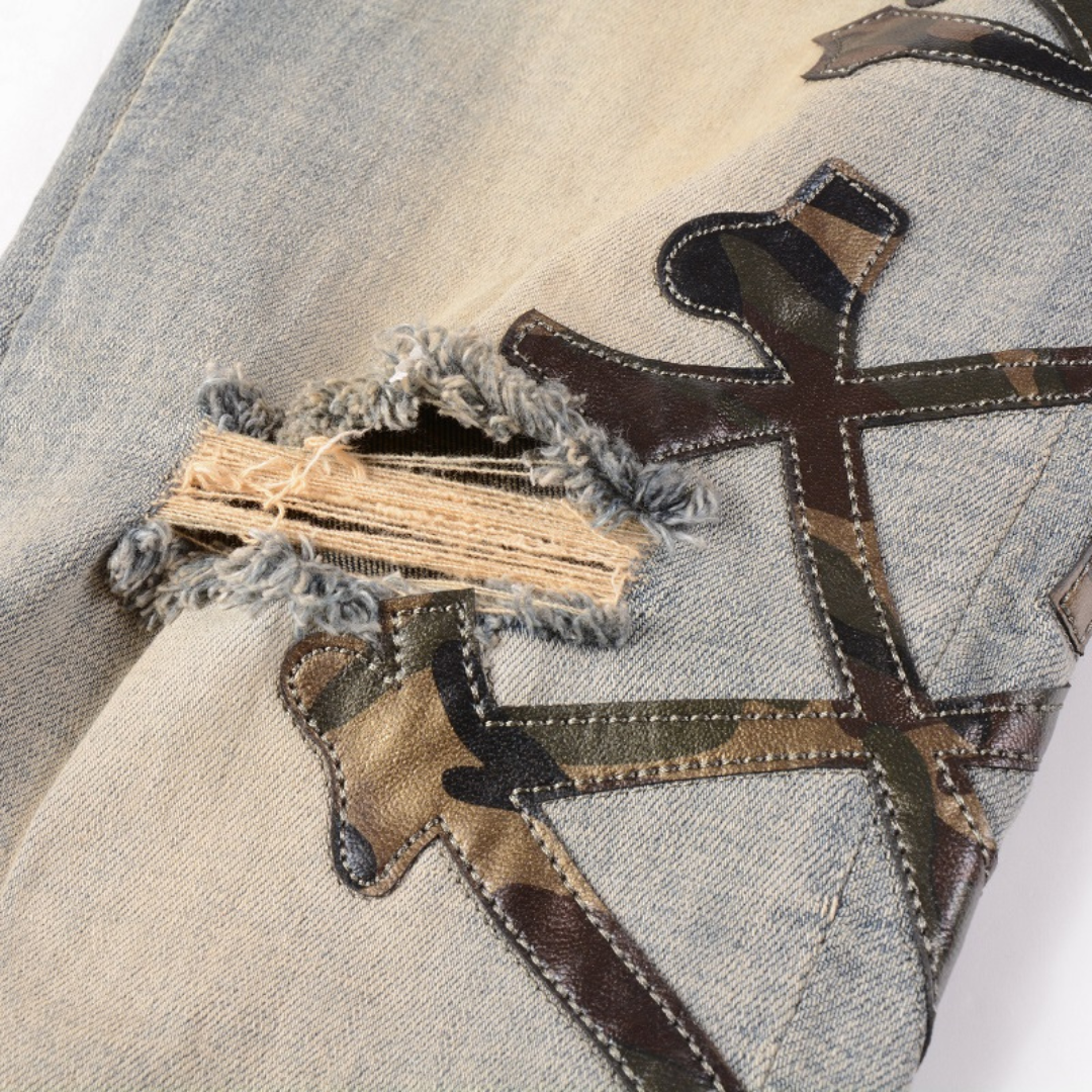 Jean bleu Amr Black Bones