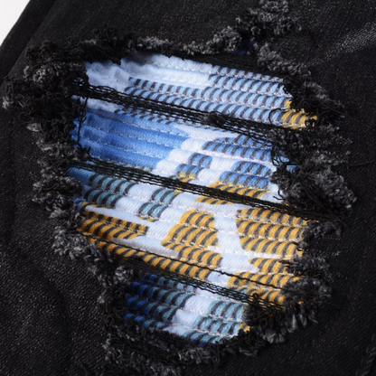 Jean Amr à logo patch noir