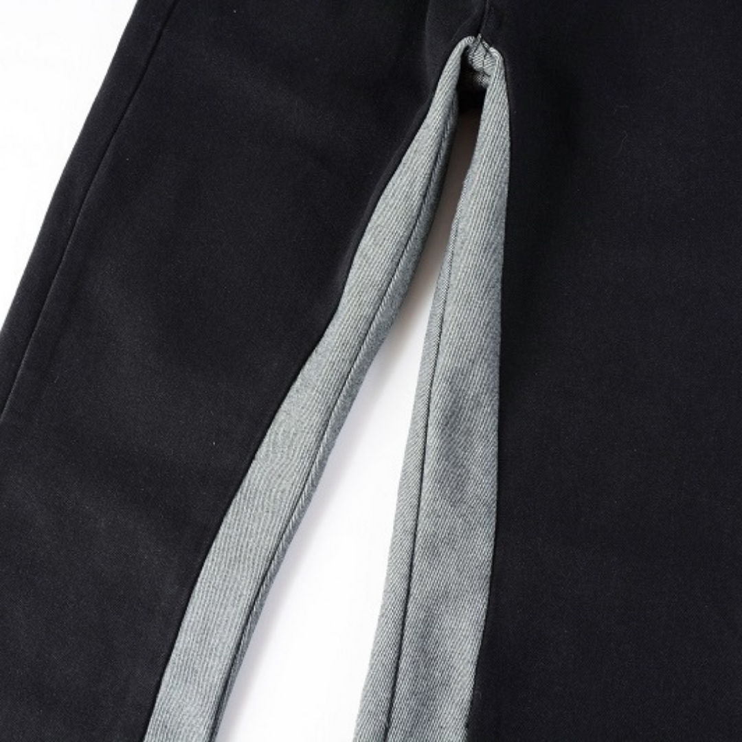 Jean évasé noir et gris Amr