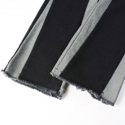 Jean évasé noir et gris Amr