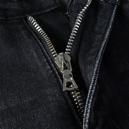 Jean noir délavé à logo Amr