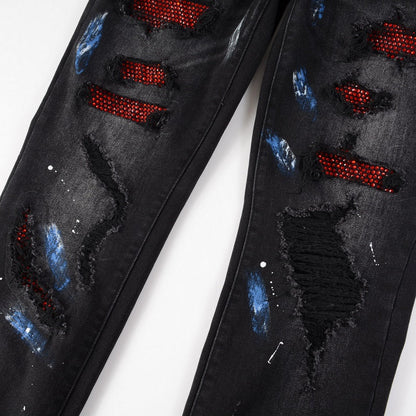 Jean noir Amr Paint Diamonds
