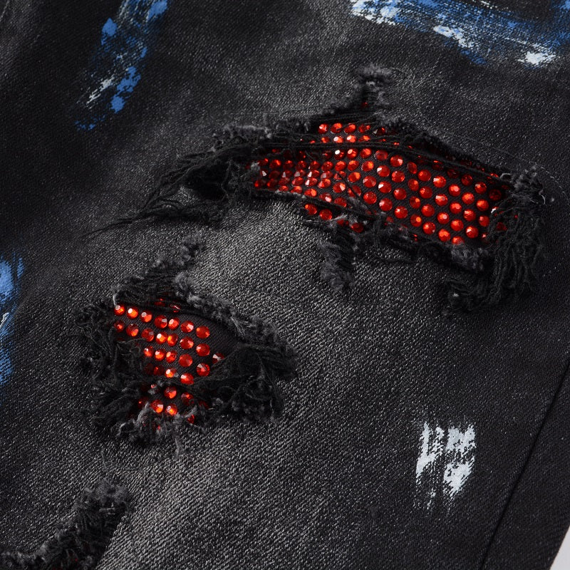 Jean noir Amr Paint Diamonds