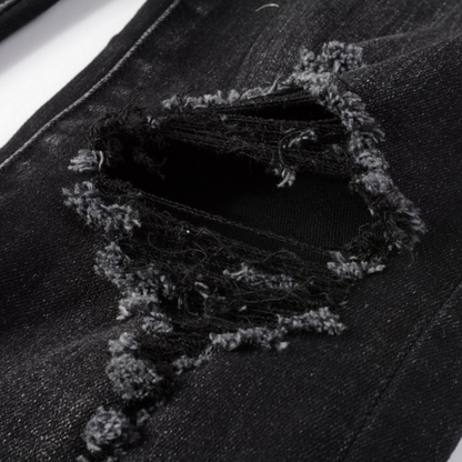 Jean noir délavé Amr Paint Drip