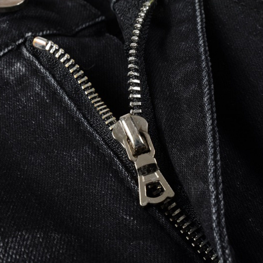 Jean noir délavé Amr Paint Drip