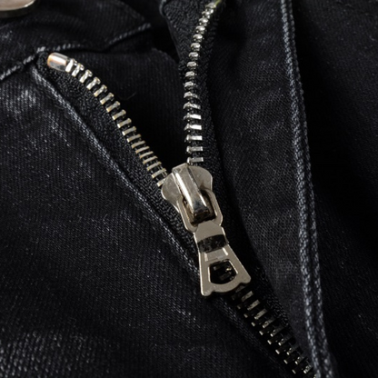 Jean noir délavé Amr Paint Drip