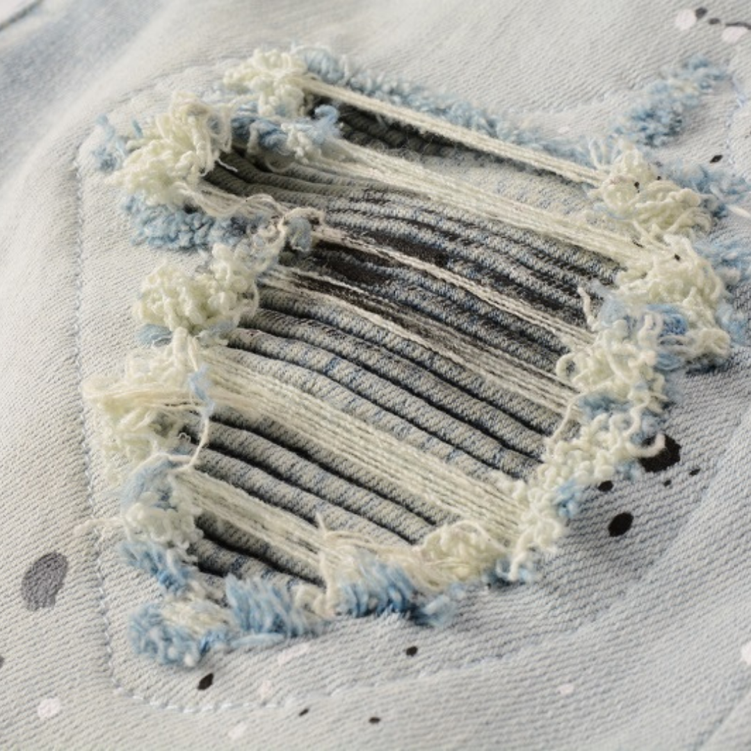 Jean Amr à effet peinture dégoulinante