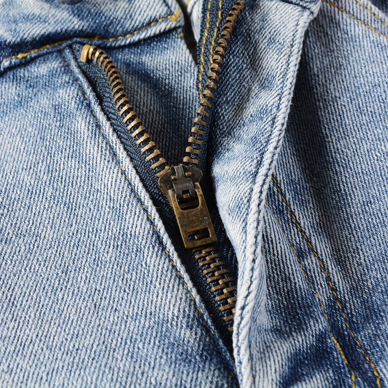 Jean bleu à éclaboussures de peinture Amr