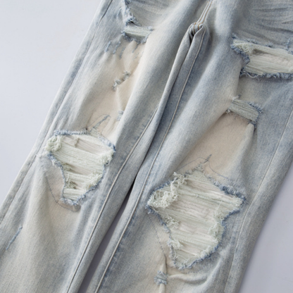 Jean bleu déchiré Amr Patch