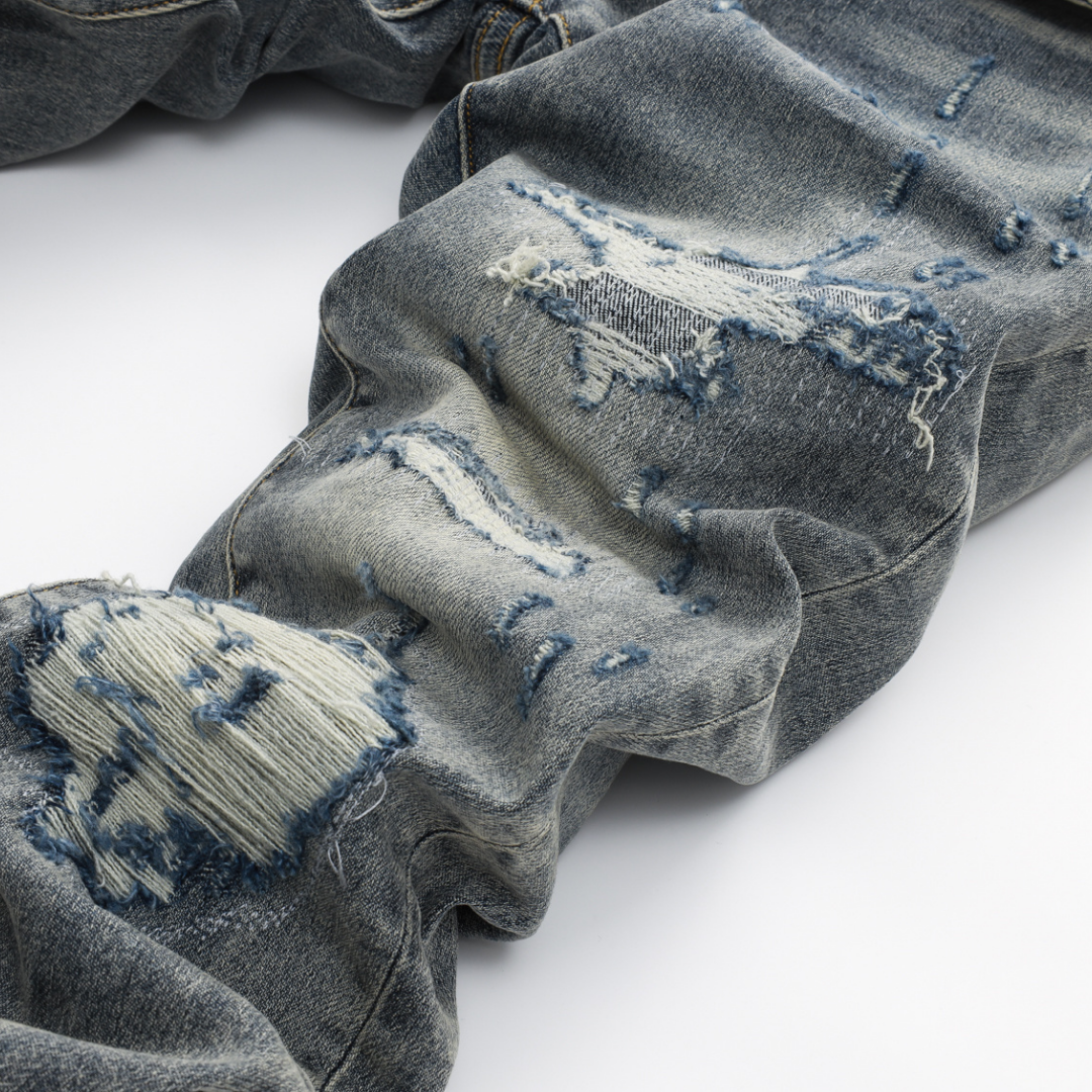 Jean gris Amr Red Snake