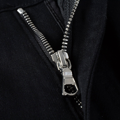 Jean blanc déchiré à logo Amr