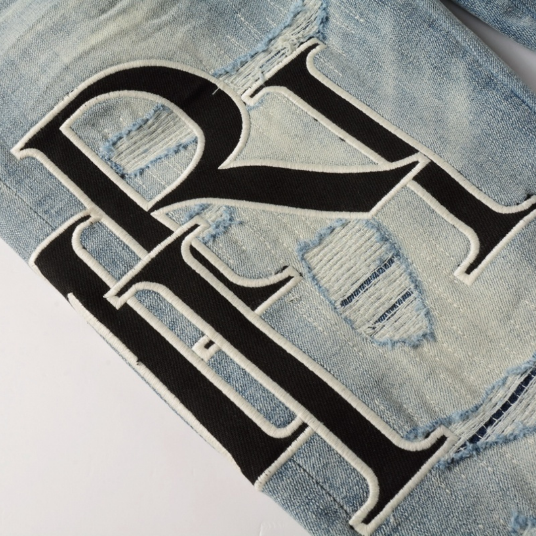 Jean bleu décalé Amr