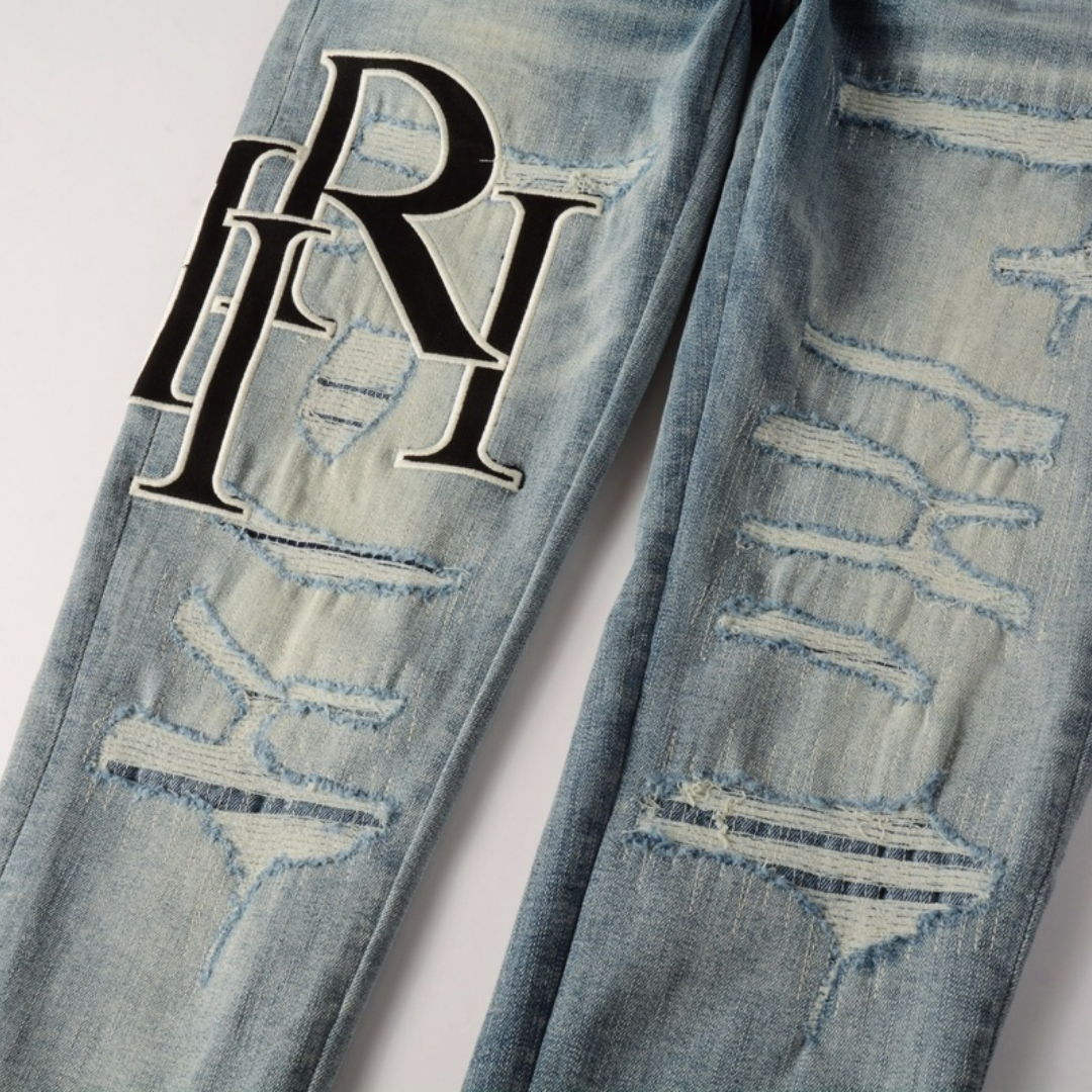 Jean bleu décalé Amr