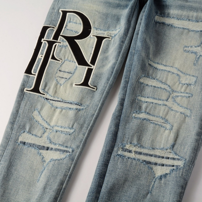 Jean bleu décalé Amr