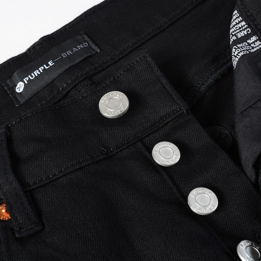 Jean déchiré violet et noir