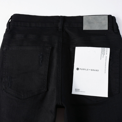 Jean déchiré violet et noir