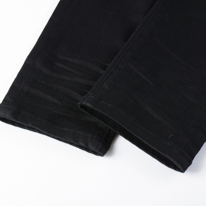 Jean déchiré violet et noir