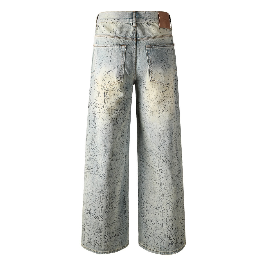 Jean bleu-violet délavé