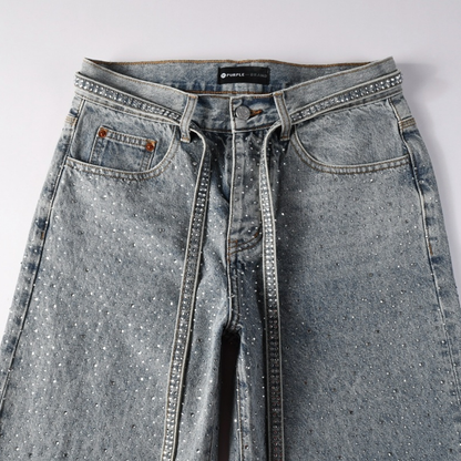 Diamants violets Jeans bleus
