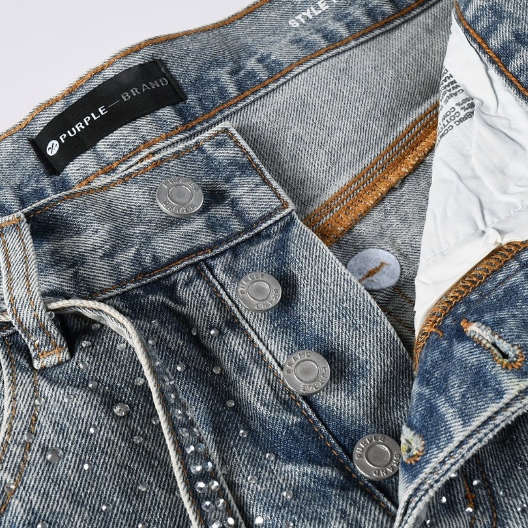 Diamants violets Jeans bleus