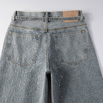 Diamants violets Jeans bleus