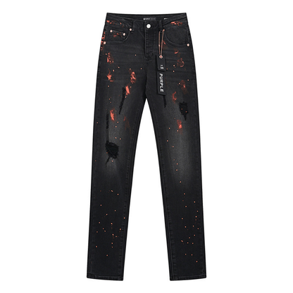 Jean violet délavé