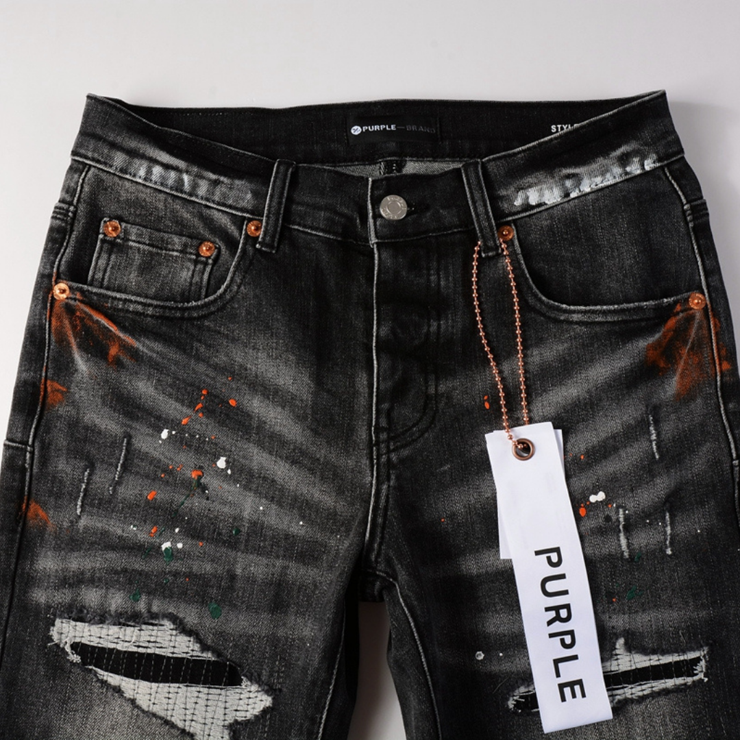 Jean violet délavé