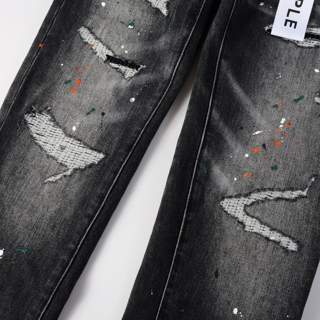 Jean violet délavé