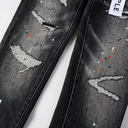 Jean violet délavé