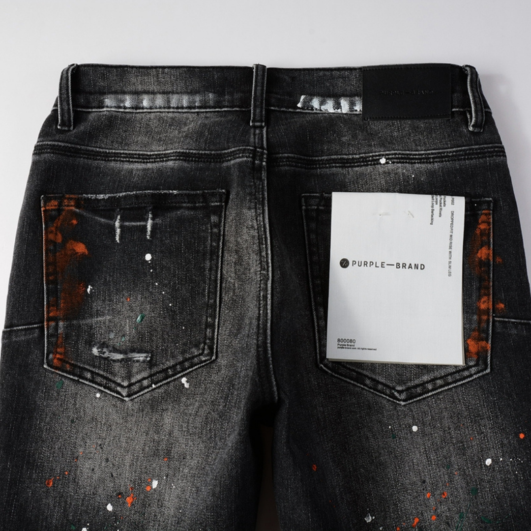 Jean violet délavé