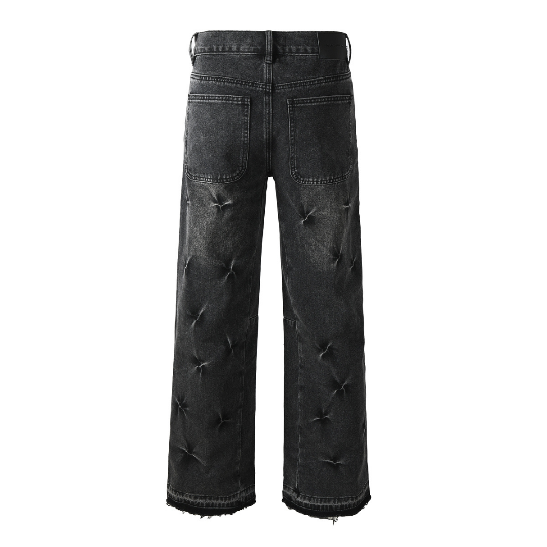 Jean noir évasé violet