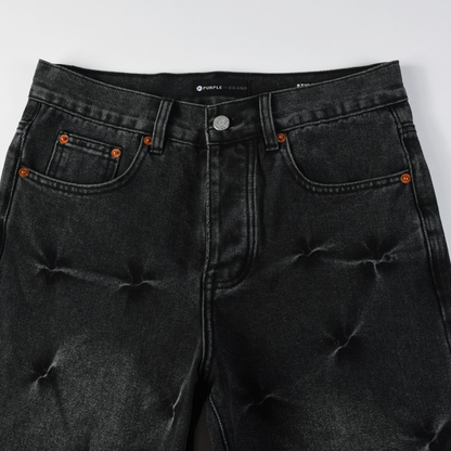 Jean noir évasé violet